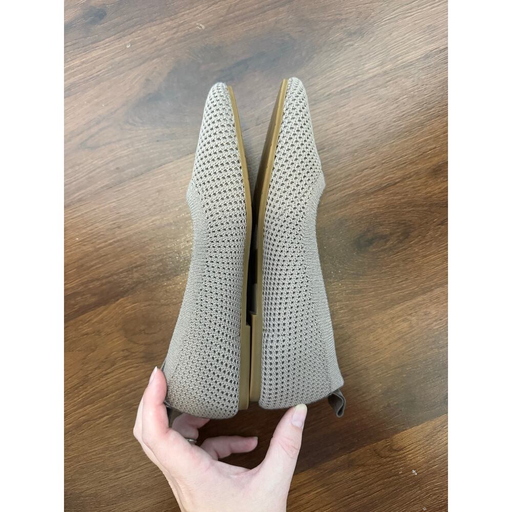 Eileen Fisher Naomi Stretch Knit Ballet Flats Tan Sz6.5 Casual Minimalist Dainty - Picture 4 of 7